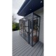 8ft long x 3ft wide x 7.5" tall Catio / Cat lean to Painted Grey with Mesh Roof 8ft long x 3ft wide x 7.5" tall Catio / Cat lean to Painted Grey with Mesh Roof